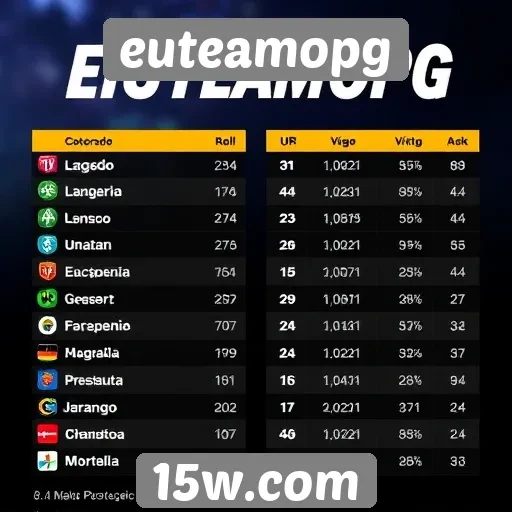 Avaliação do desempenho do euteamopg em competições